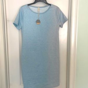 light blue maternity dress